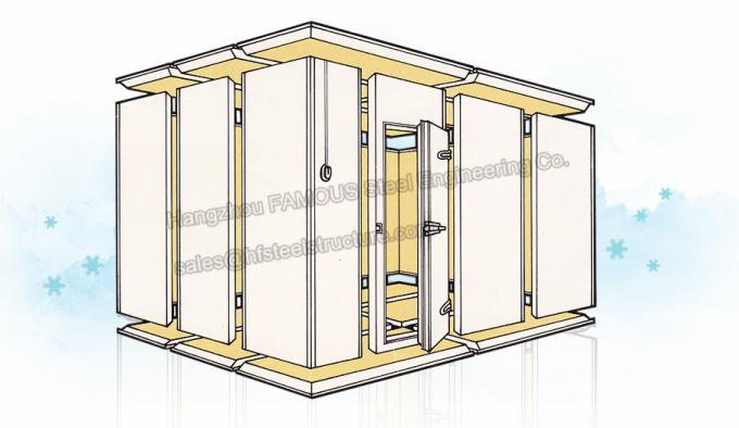 pu insulated hinged doors cold storage room