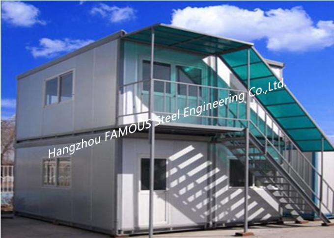 G +1 Floor Foldable Living Prefab Homes Modular Integrated Container House For Labor Camp
