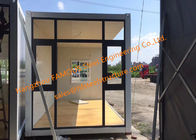 Foldable Flat Pack Container House With Glass Facade Decoration For Office Use
