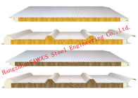 950mm Width Fire Resistant Mineral Wool Sandwich Wall Panels Durability and Long Life Time