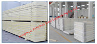 Prefabricated polyurethane sandwich panels for cold rooms used in supermarket and laboratory